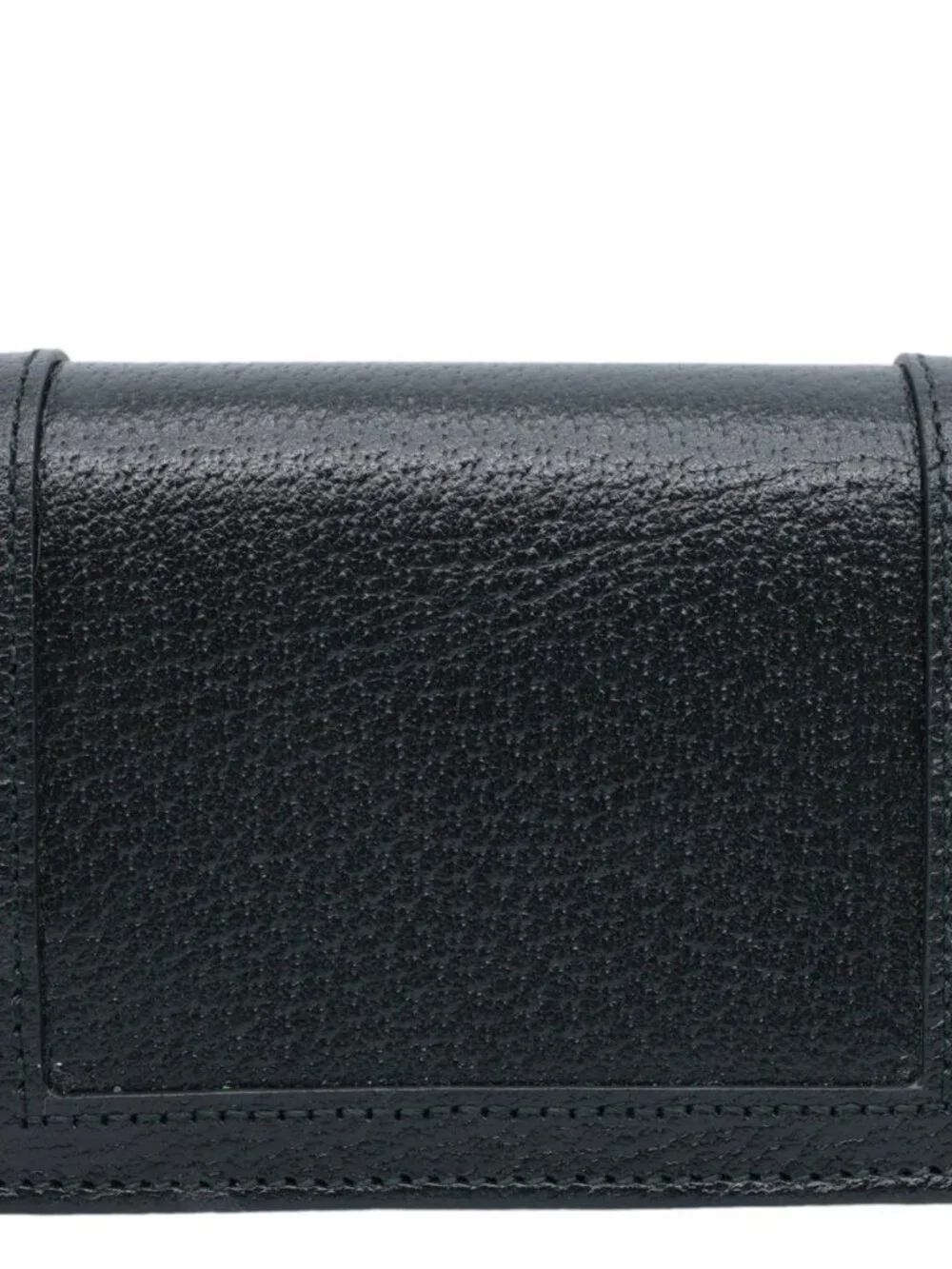 Gucci  Diana Small Bamboo Leather Card Case Wallet Black 658244
